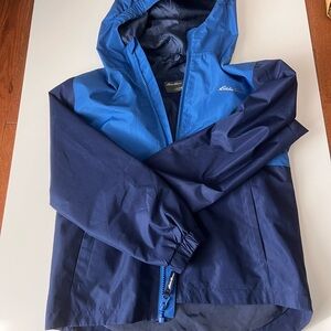 Eddie Bauer Kids Two-Tone Blue Raincoat size 7/8